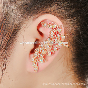 Yiwu supplier hotest custom alloy full crystal diamond hanging stud earrings